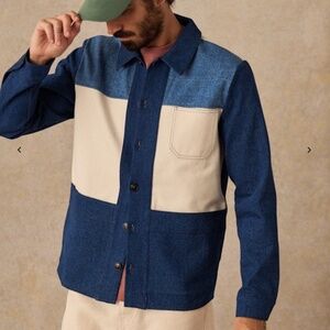 Sezane Denim Will Patchwork Jacket